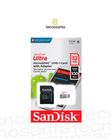MEMORIA MICRO SD 32GB SANDISK ULTRA CLASE 10 HASTA 100MB/S