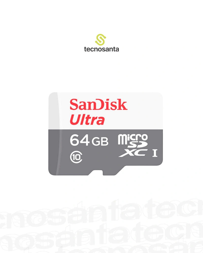 MEMORIA MICRO SD 64GB SANDISK ULTRA CLASE 10 HASTA 100MB/S