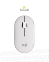 MOUSE LOGITECH PEBBLE M350 - INALAMBRICO - BLUETOOTH - SILENCIOSO - BLANCO - TECNOLOGIA SILENT TOUCH - COMPACTO