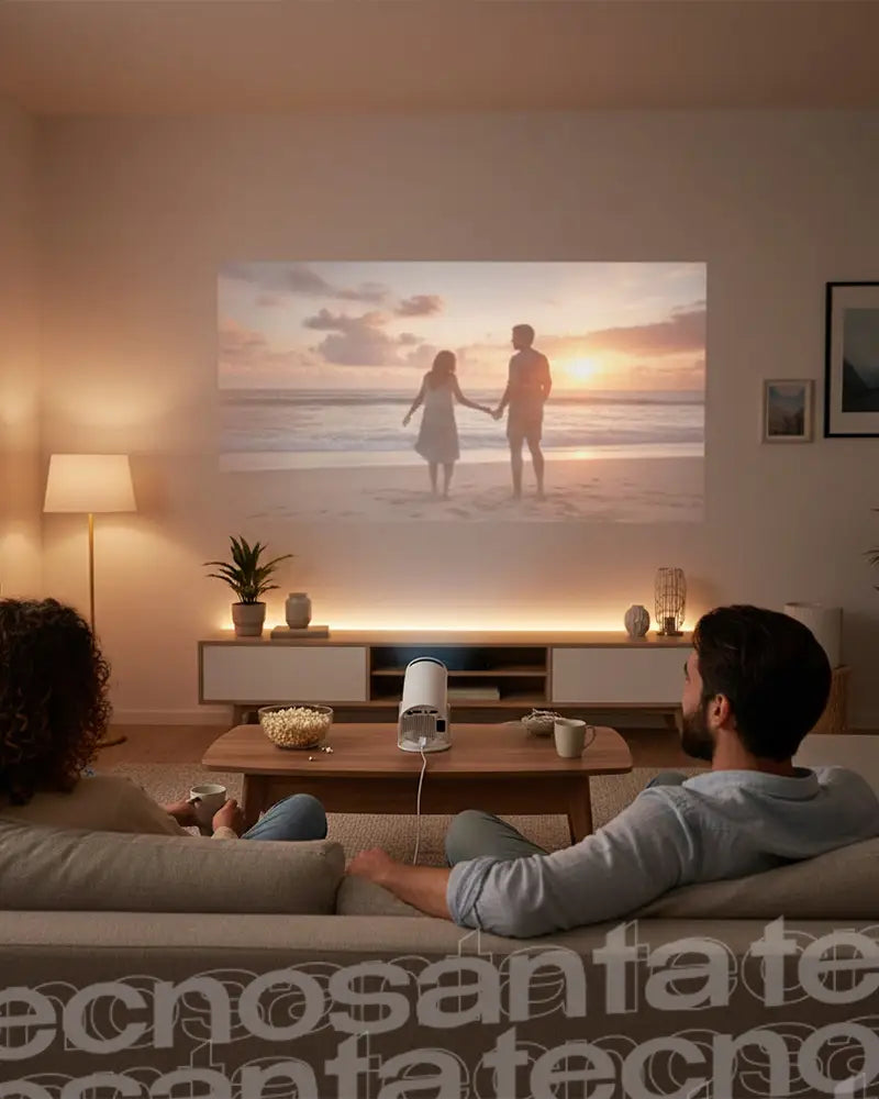 Proyector Led Hy300 Smart Portátil Blanco