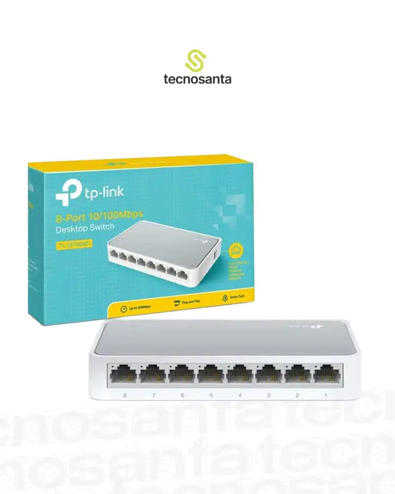 SWITCH TP-LINK 8 PUERTOS ESCRITO MINI TL-SF1008D BASE 10/100