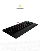 TECLADO GAMING LOGITECH G213 PRODIGY - RGB LIGHTSYNC - NEGRO - USB - ALAMBRICO - RESISTENTE A SALPICADURAS - CON REPOSAMANOS