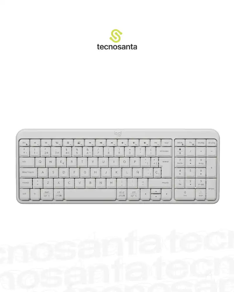 TECLADO LOGITECH K250 - INALAMBRICO - BLUETOOTH - COMPACTO - BLANCO