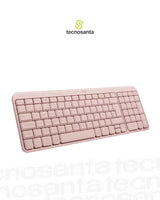 TECLADO LOGITECH K250 - INALAMBRICO - BLUETOOTH - COMPACTO - ROSA