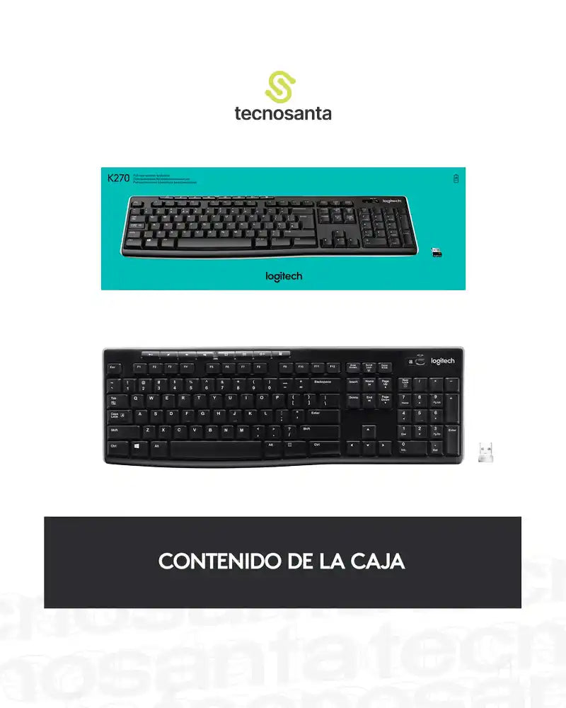 TECLADO LOGITECH K270 - INALAMBRICO - USB - NEGRO