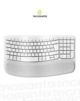 TECLADO LOGITECH WAVE - ERGONOMICO - INALAMBRICO - USB - TECLAS EASY SWITCH - BLANCO