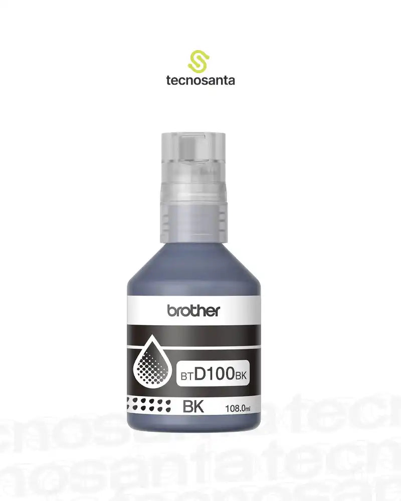 TINTA BROTHER BTD60BK NEGRA - 108ML - COMPATIBLE CON T520W - T720W - T920W