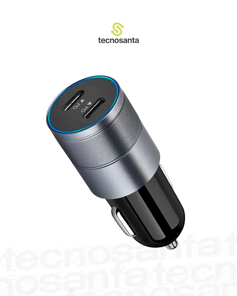 Cargador para automóvil doble USB-C