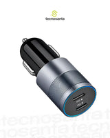 Cargador para automóvil doble USB-C