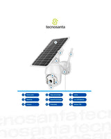 Cámara de seguridad 4G 2 Mpx robotizada con panel solar para exterior