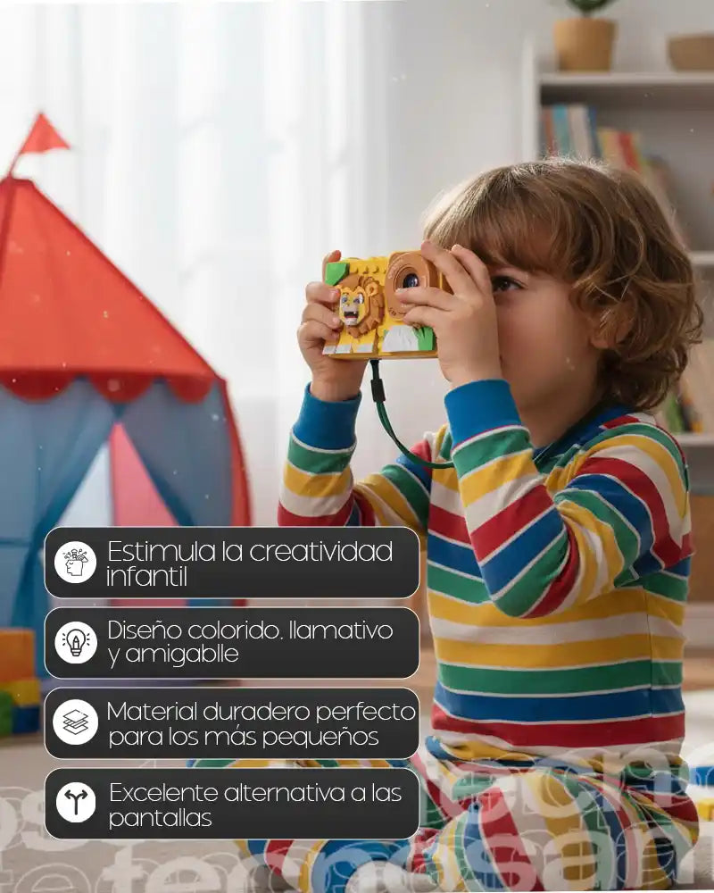 Cámara instantánea para niños + lego