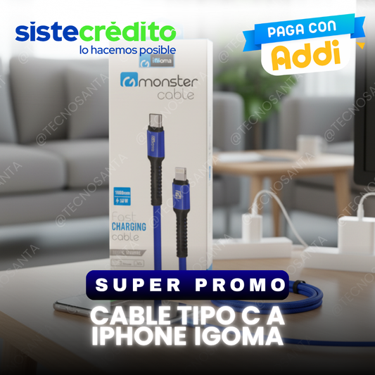 cable tipo c a iphone