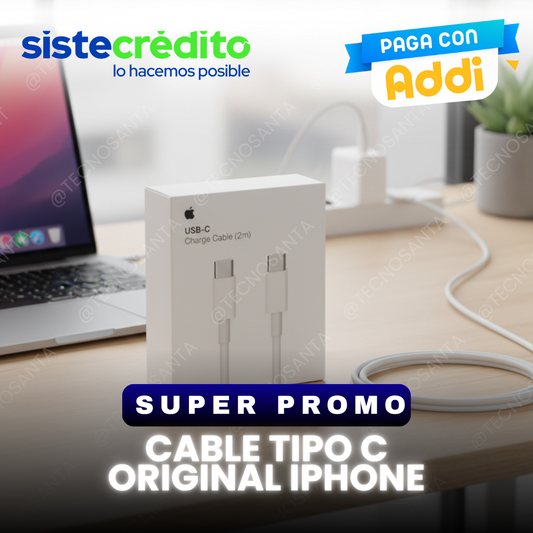 cable tipo c a tipo c original iphone