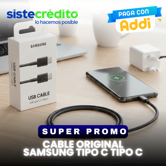 cable original samsung tipo c tipo c