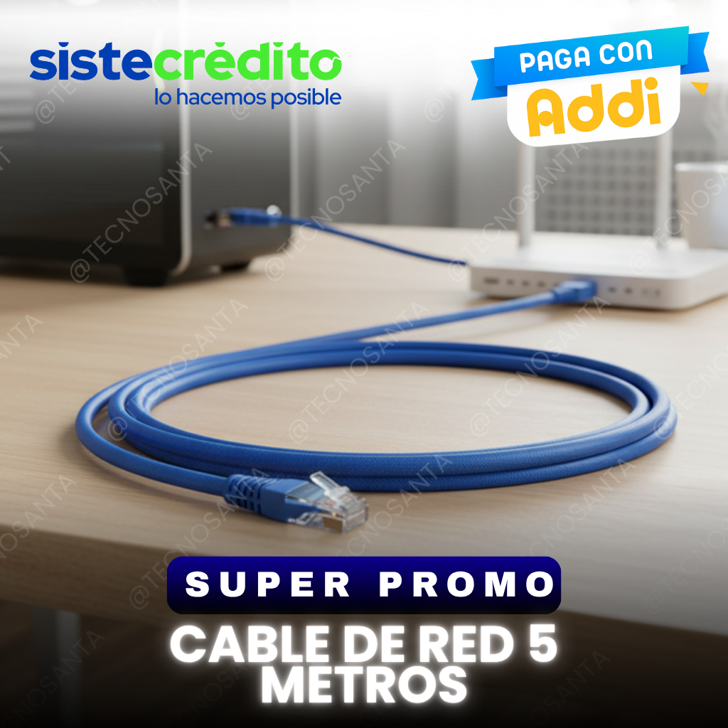 Cable De Red 5 Metros