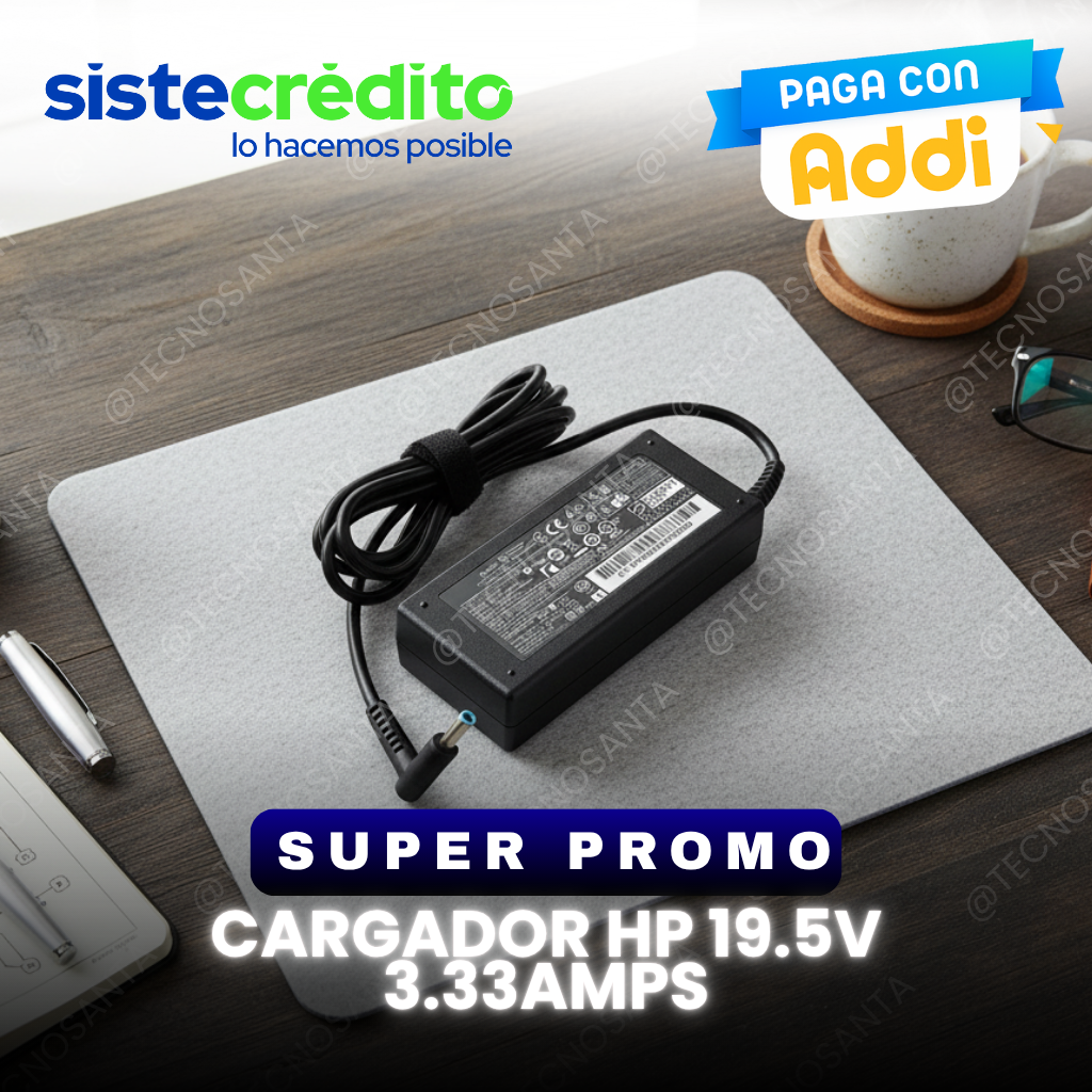 cargador hp 19.5v 3.33amps