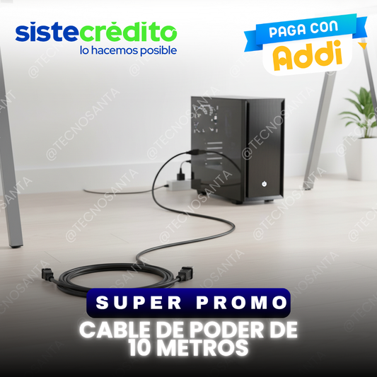 cable de poder de 10 metros