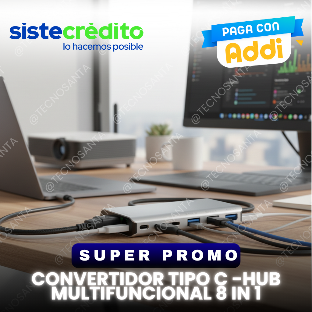 Convertidor Tipo C -hub Multifuncional 8 In 1