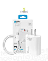 Cargador igoma carga rapida 20 watts tipo c