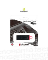 MEMORIA USB KINGSTON DATATRAVELER 3.2 DTX EXODIA- 256GB - NEGRA