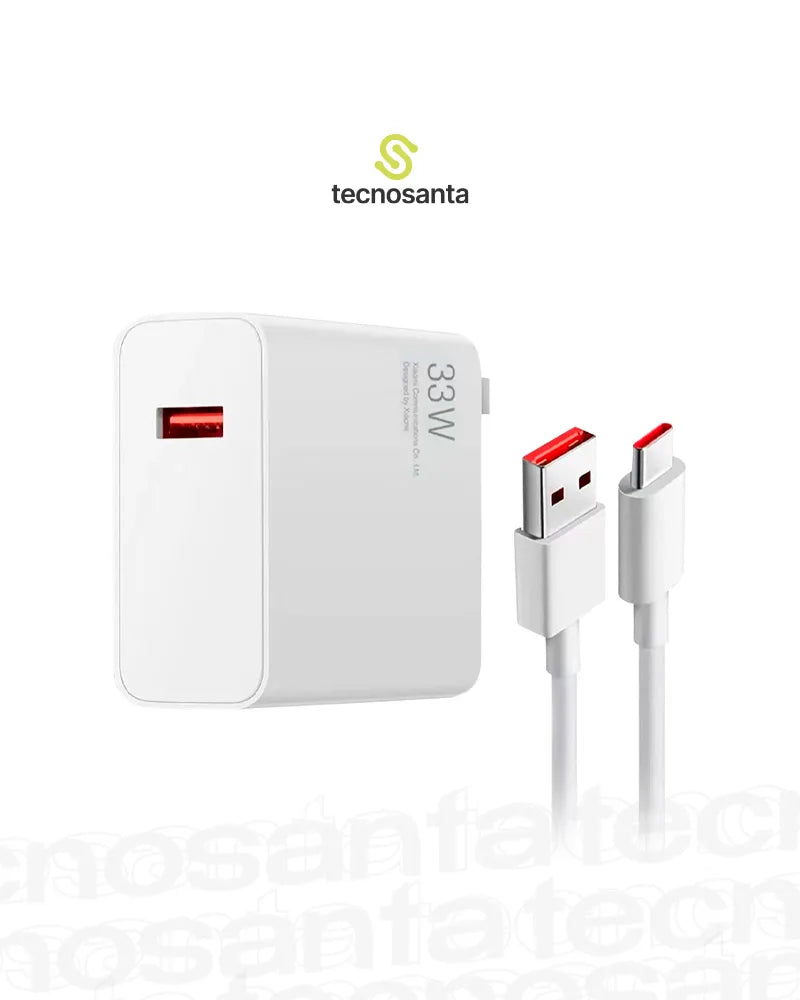 Cargador Original Xiaomi 33W + Cable  USB Tipo C Carga Rápida