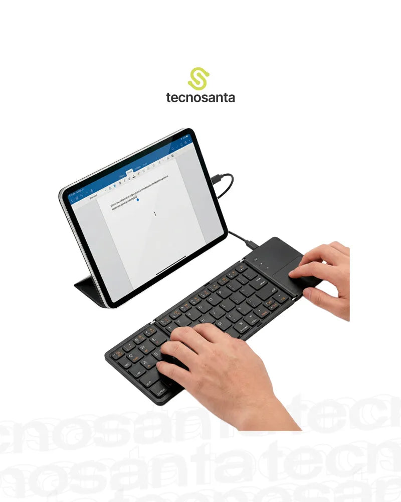 Teclado Inalámbrico Compacto Bluetooth con TouchPad