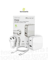 Cargador de pared de carga Ubio Labs y paquete de cargador de coche con USB-C