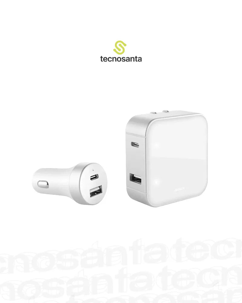 Cargador de pared de carga Ubio Labs y paquete de cargador de coche con USB-C
