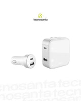 Cargador de pared de carga Ubio Labs y paquete de cargador de coche con USB-C