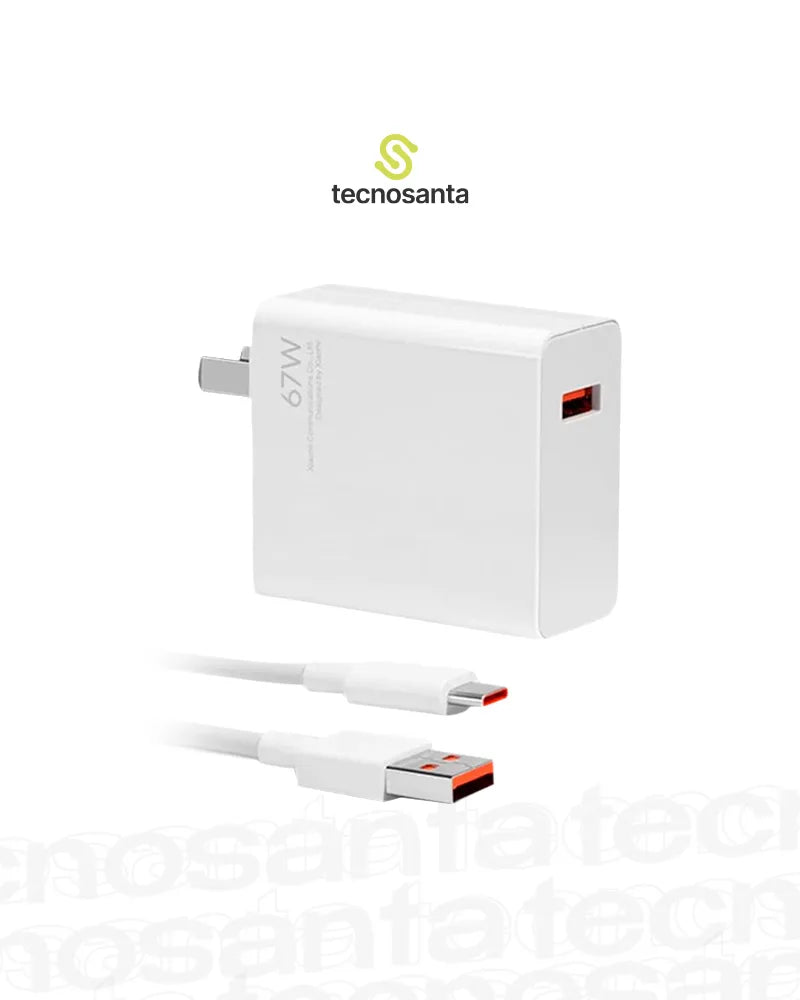 Cargador Original Xiaomi 67W + Cable  USB Tipo C Carga Rápida